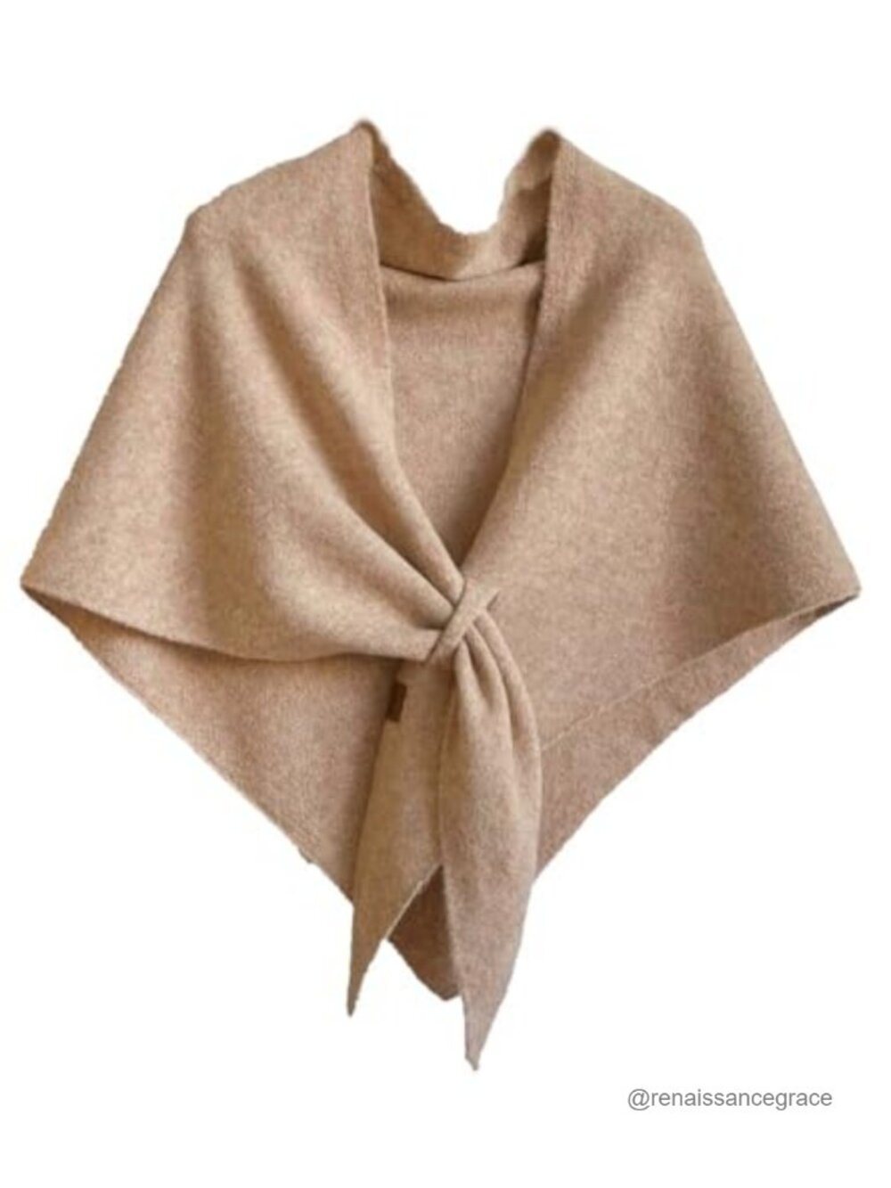 Women Fleece Poncho Shawl Wrap Scarf Knit Sweater Cape One Size